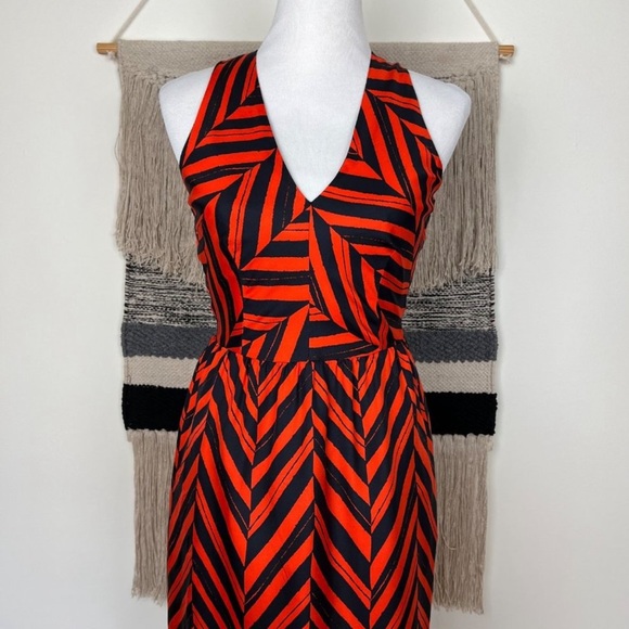 Milky Caroline chevron dress size 2 - Picture 4 of 5